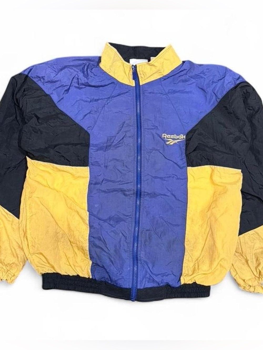 Vintage Reebok Logo Multicolored Lined Windbreaker Jacket
